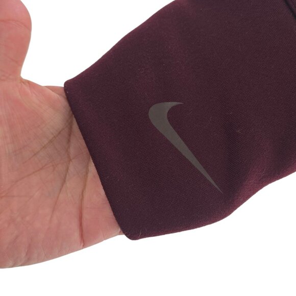 Nike Boxy Quilted Full-Zip Hoodie Medium Maroon - Picture 10 of 13